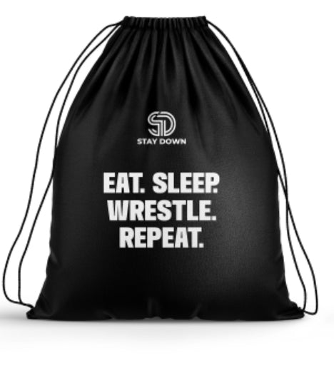 Eat. Sleep. Wrestle. Repeat. Embroidered Hoodie