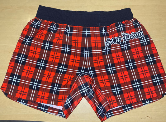 Flannel grappling shorts