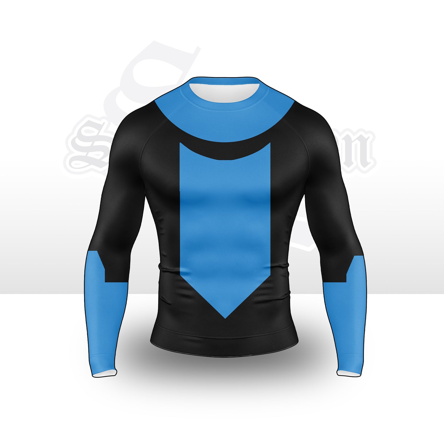 Black and Blue hero Rash Guard